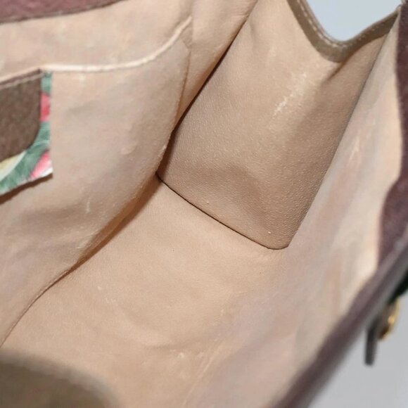 GUCCI GG Supreme Web Sherry Line Clutch Bag PVC Beige Gold 89 01 033 Auth BA4626 - Picture 14 of 16